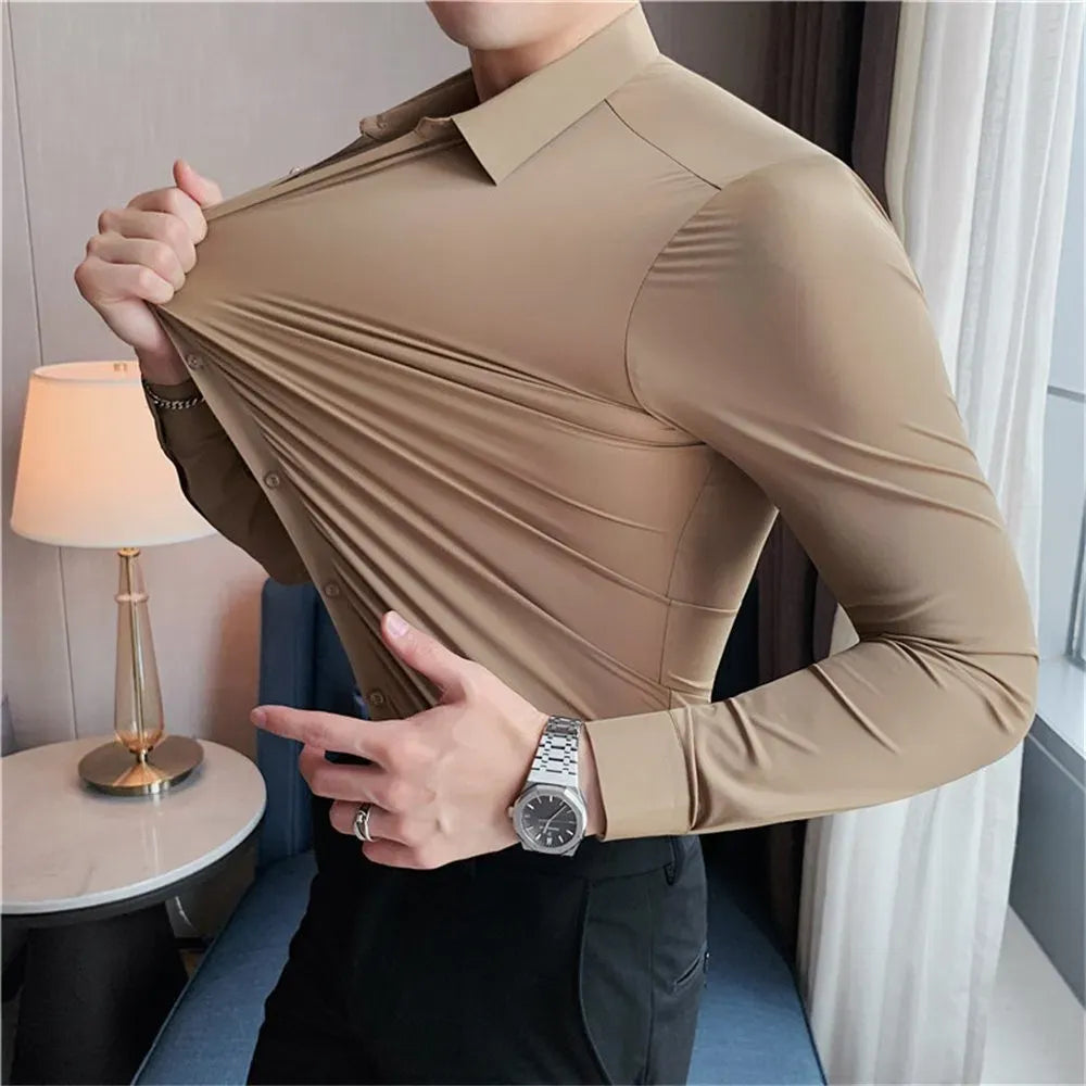 Camisa spandex OFICCE elegante, de hombre.
