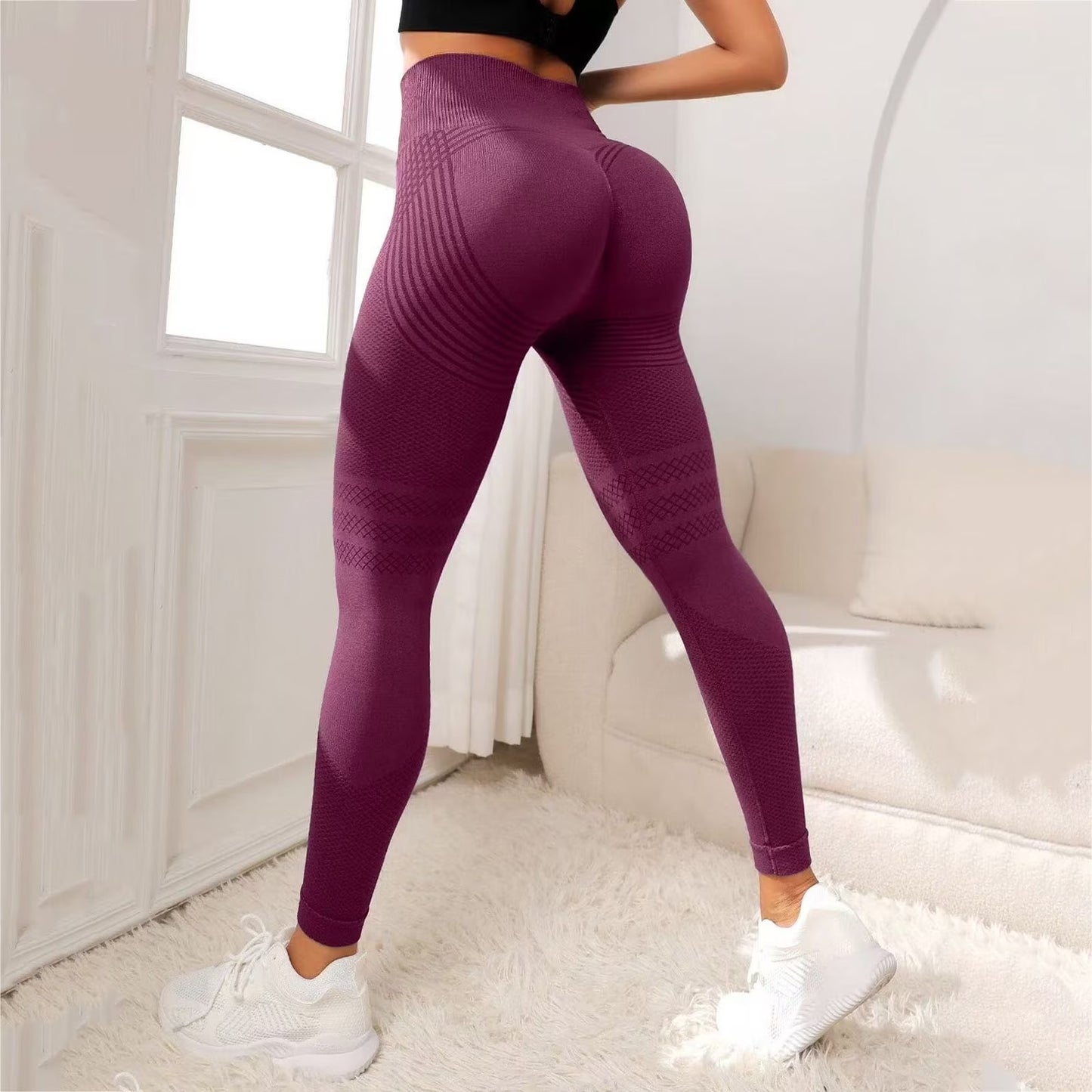 Leggings CLARISA deportiva, cintura alta, con frunce.