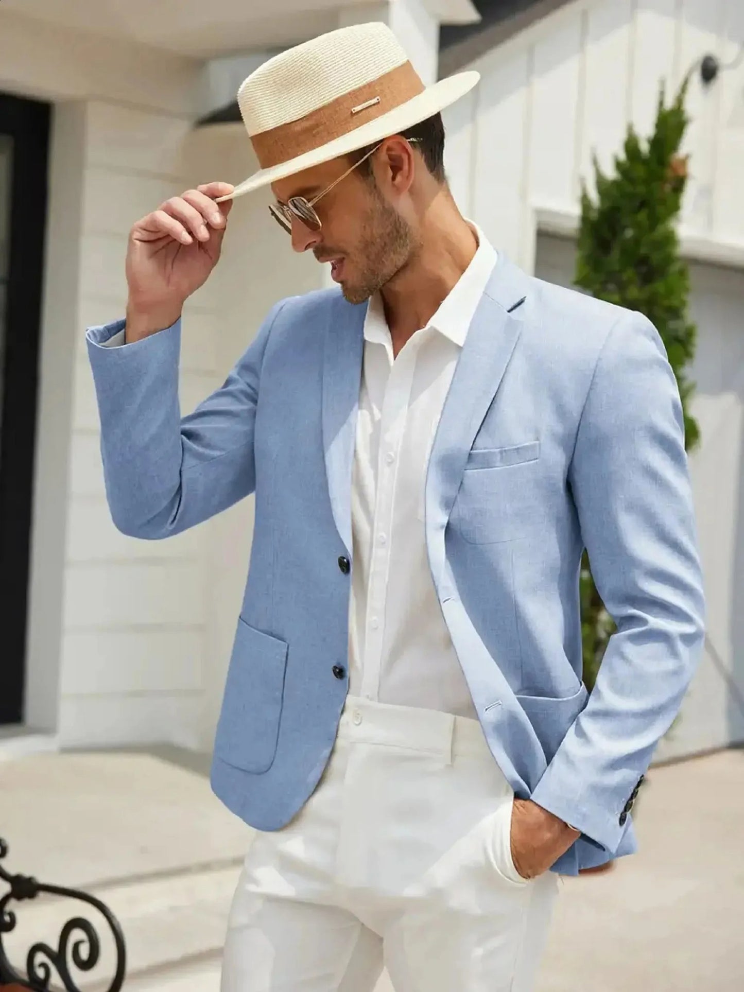Blazer DERRY de hombre, color azul claro.