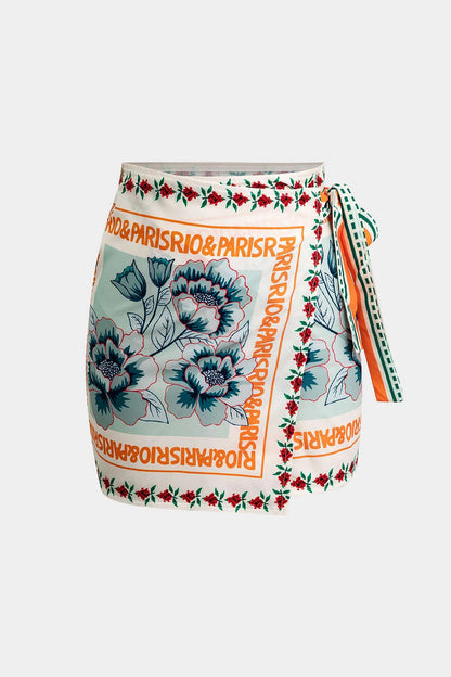 Falda RIO, cruzada con estampado.
