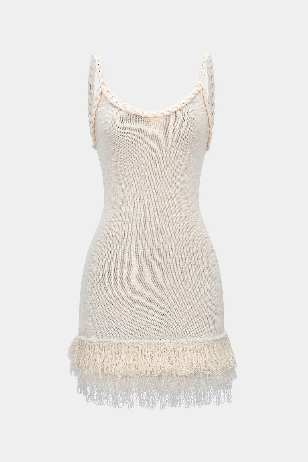 Vestido GILDA de punto con flecos.