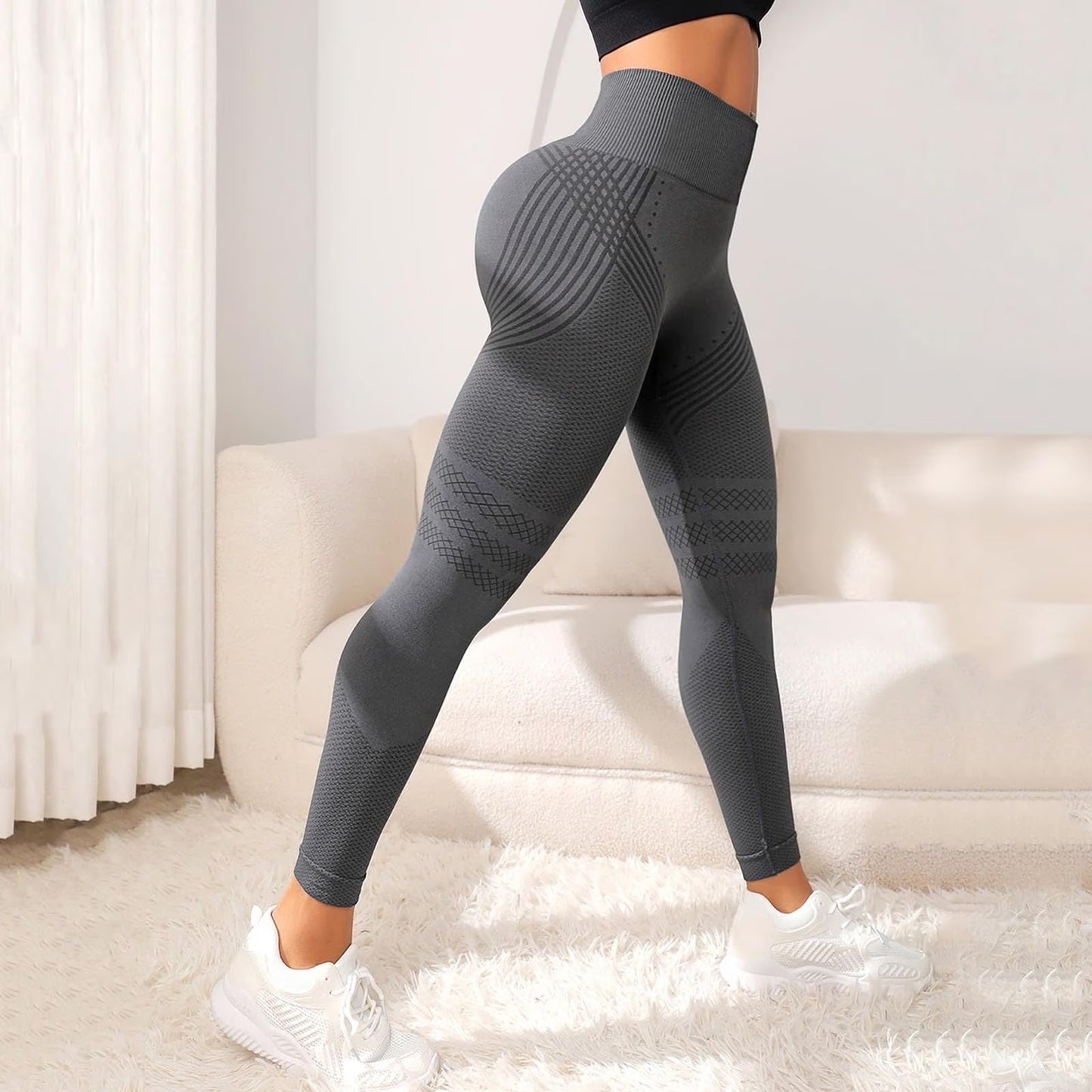 Leggings CLARISA deportiva, cintura alta, con frunce.