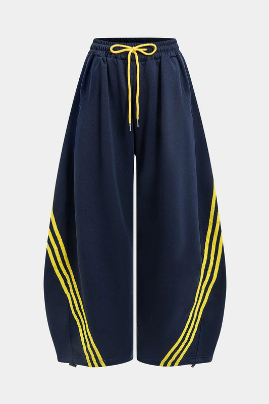 Pantalones TRACK oversize de barril con cordones.