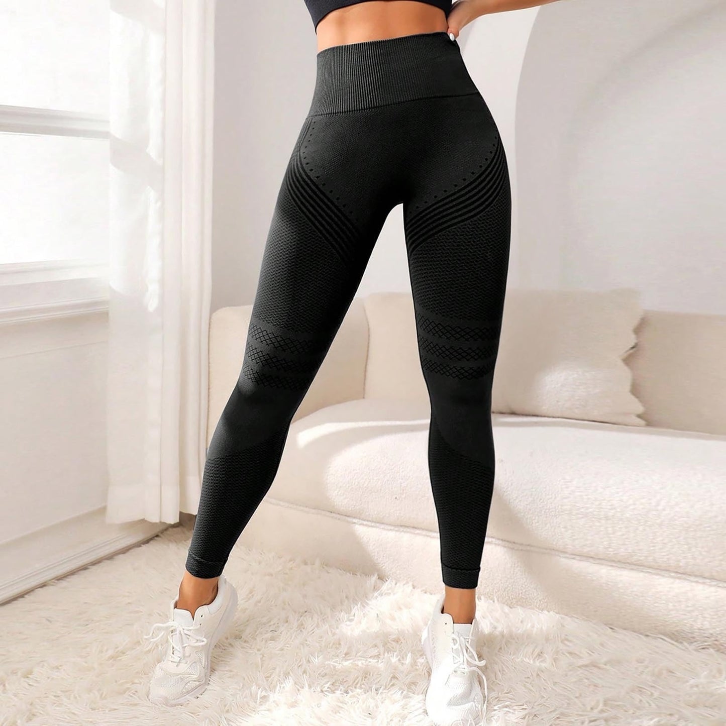Leggings CLARISA deportiva, cintura alta, con frunce.