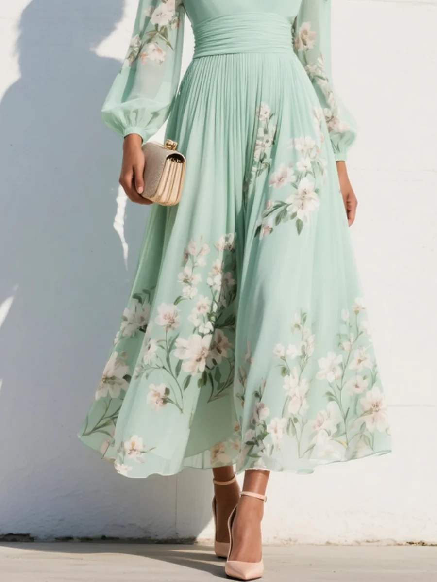 Vestido AURA SERENA color verde agua