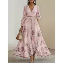 Vestido LUZ FLORAL escote en V