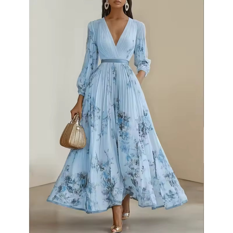 Vestido LUZ FLORAL escote en V