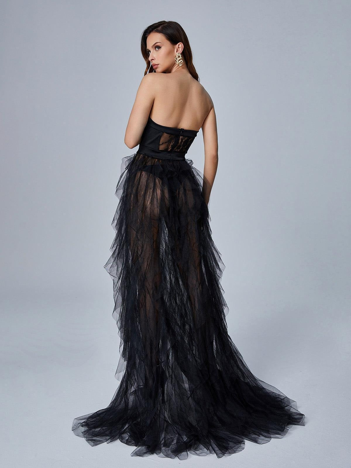 Vestido IRINA, largo de tul.