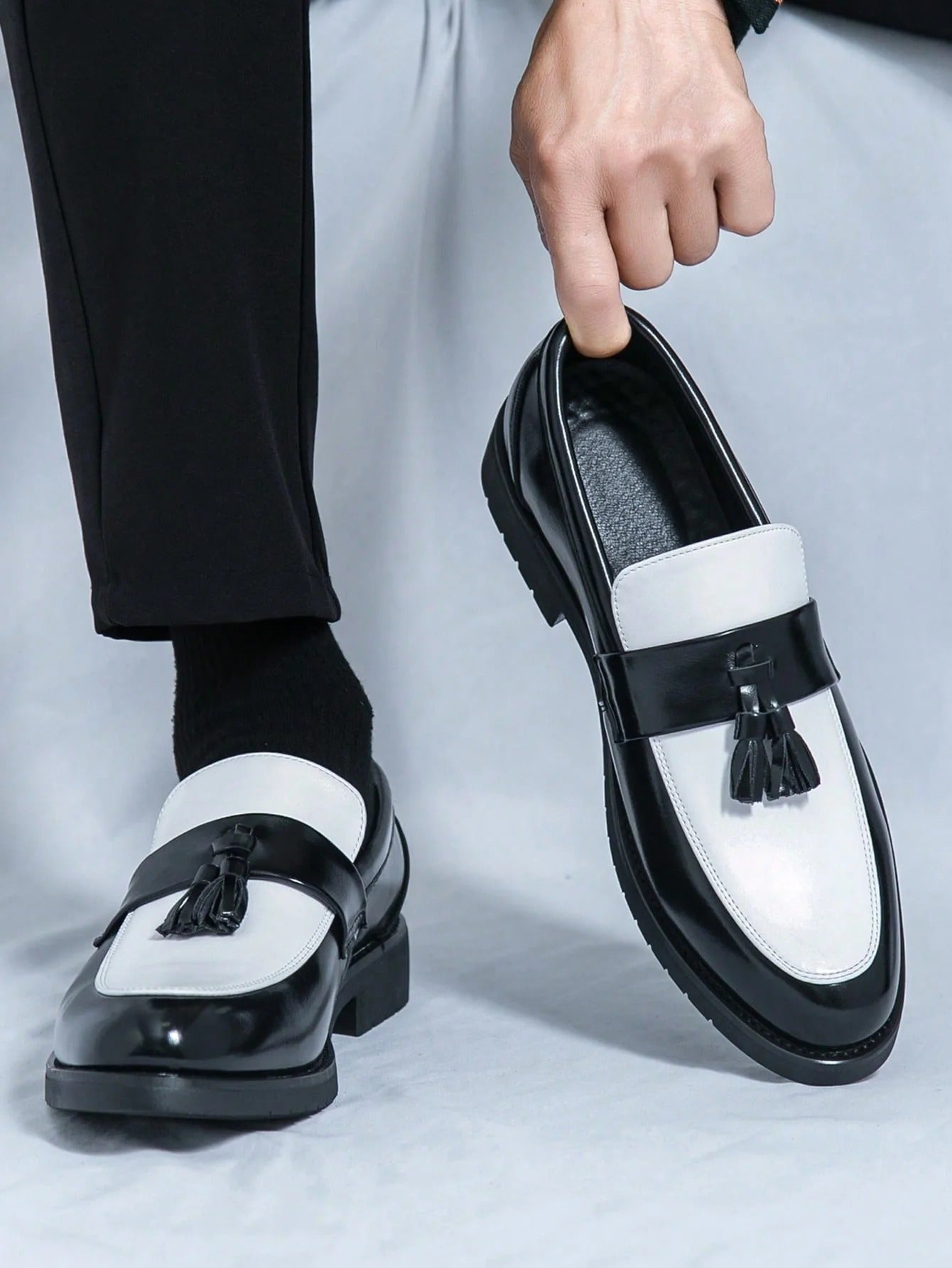 Mocasines RENZO de Hombre Elegantes con Borlas | Zapatos Slip-On de Cuero Cómodos y Versátiles