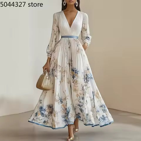 Vestido LUZ FLORAL escote en V