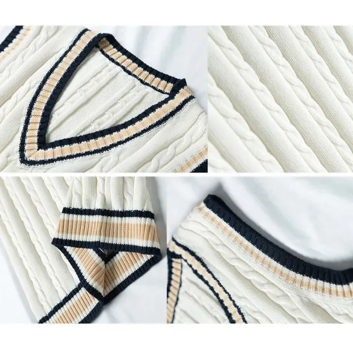 Chaleco PAUL de Punto Hombre Estilo Preppy | Jersey Sin Mangas Elegante y Casual