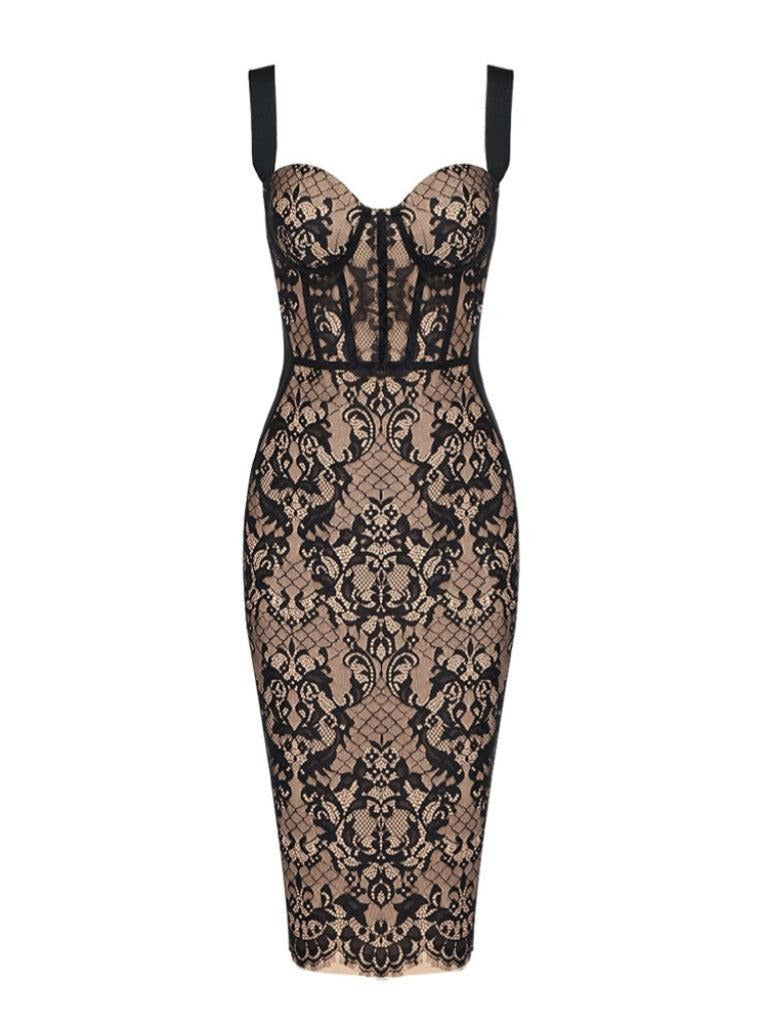 Vestido SHADOW, de encaje.