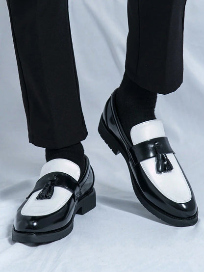 Mocasines RENZO de Hombre Elegantes con Borlas | Zapatos Slip-On de Cuero Cómodos y Versátiles
