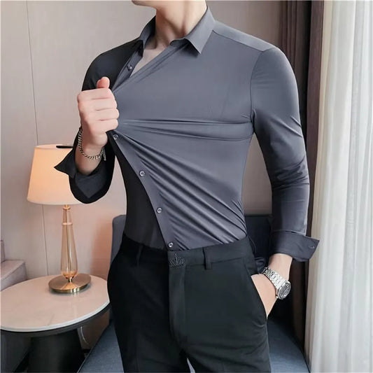 Camisa spandex OFICCE elegante, de hombre.