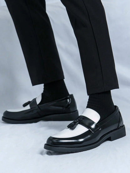 Mocasines RENZO de Hombre Elegantes con Borlas | Zapatos Slip-On de Cuero Cómodos y Versátiles