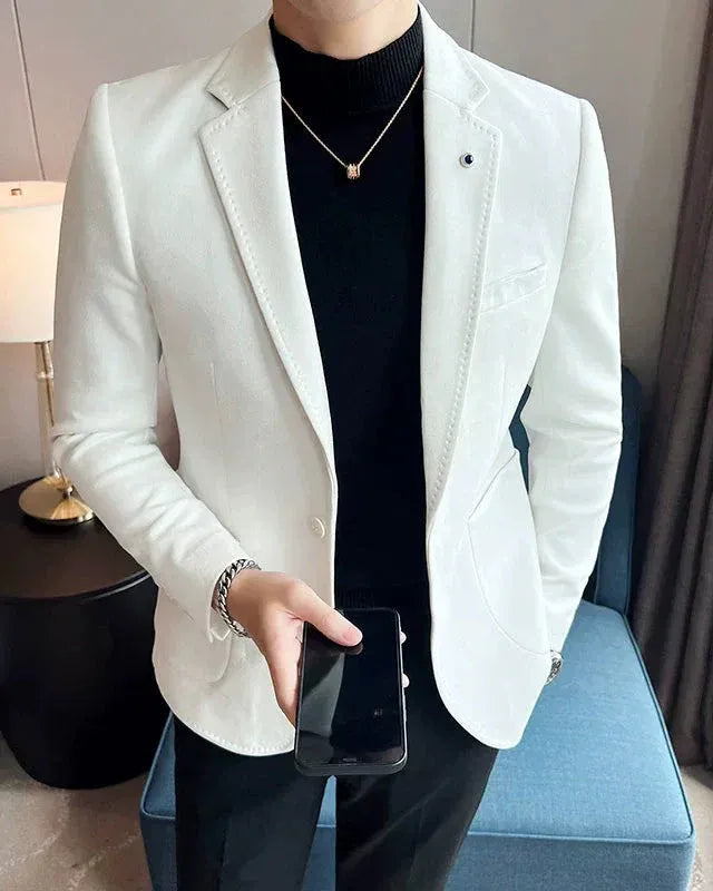 Blazer MATEO elegante para hombre con un solo botón en elastano.