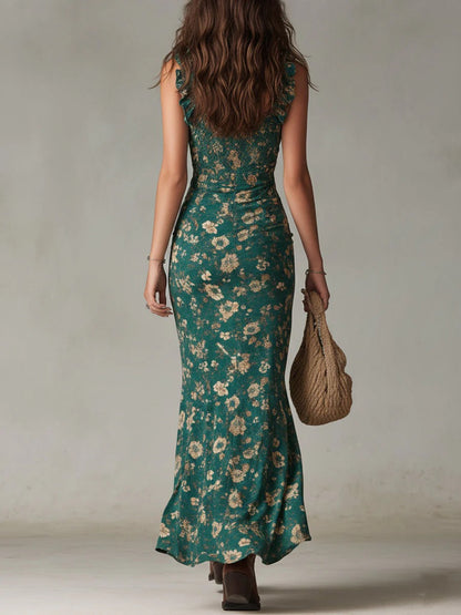 SABRINA | Vestido largo estilo boho retro.