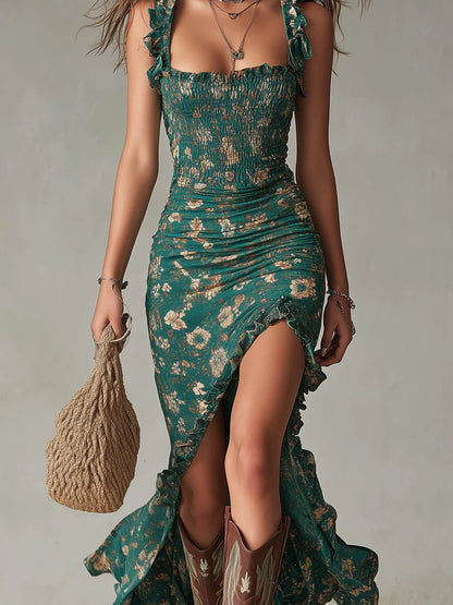 SABRINA | Vestido largo estilo boho retro.