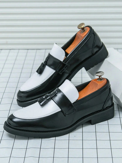 Mocasines RENZO de Hombre Elegantes con Borlas | Zapatos Slip-On de Cuero Cómodos y Versátiles