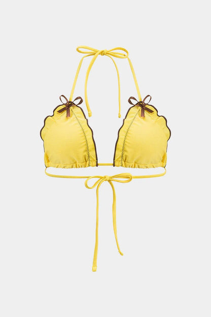 Conjunto de bikini SOLCITO fruncido con volantes.