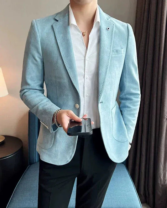 Blazer MATEO elegante para hombre con un solo botón en elastano.