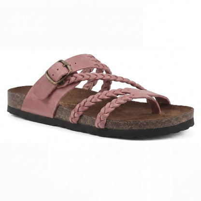 Sandalias RABÍ, de corcho tejido.