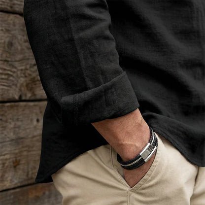 Camisa JACOB estilo boho hombre, mangas largas.