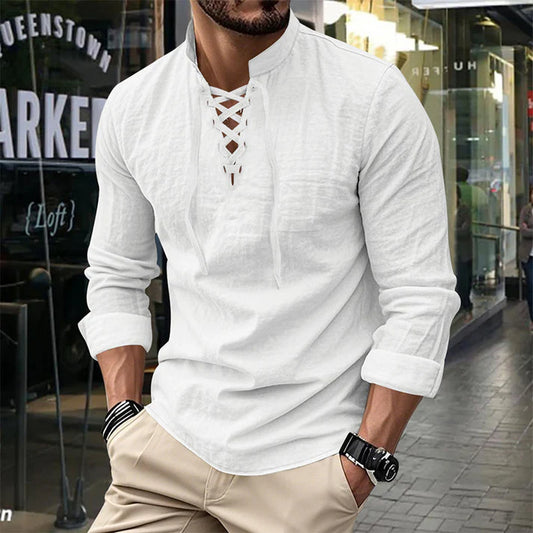 Camisa JACOB estilo boho hombre, mangas largas.