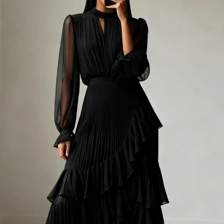 Vestido ALLEGRA, mangas largas, estilo elegante.