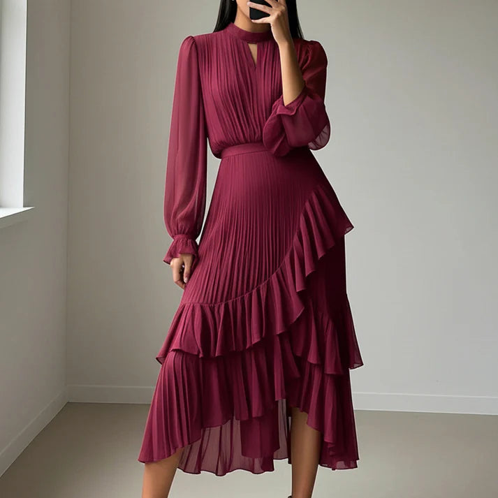 Vestido ALLEGRA, mangas largas, estilo elegante.