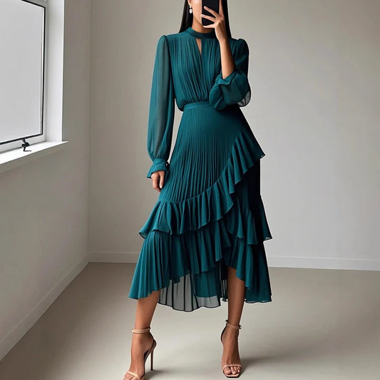 Vestido ALLEGRA, mangas largas, estilo elegante.